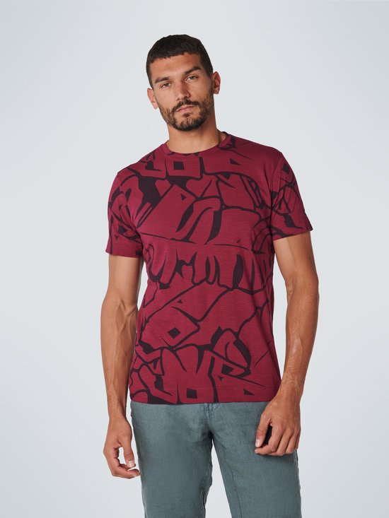 No Excess Mannen Ronde Hals T-Shirt Cassis M