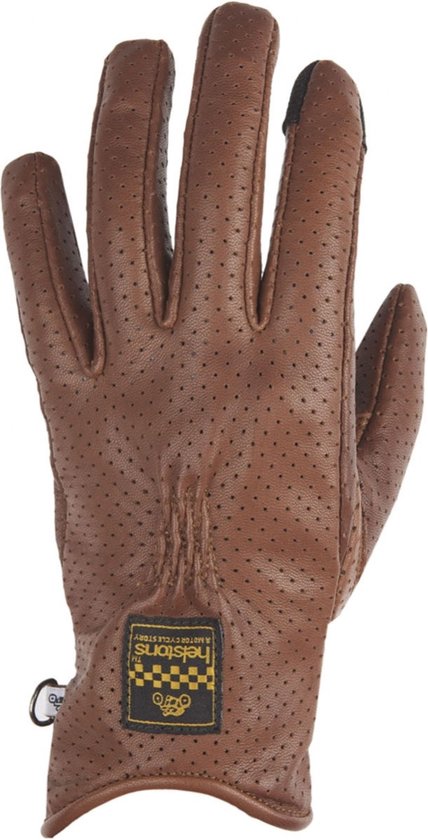 Helstons Condor Air Summer Leather Chocolate Black Gloves T9 - Maat T9 - Handschoen