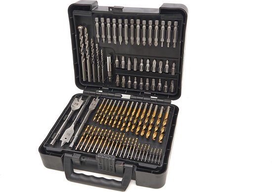 Borenset Deluxe - 204-delige bitset, metaalboren, houtboren en gatzagen ...