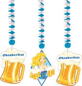Folat - Oktoberfest Bierpullen Hangdecoratie - 3 stuks