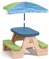 Step2 Sit and Play Picknicktafel voor 4 kinderen met parasol - Picknick set voor kind van plastic / kunststof