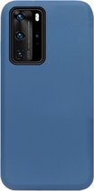 ADEL Premium Siliconen Back Cover Softcase Hoesje Geschikt voor Huawei P40 Pro - Blauw