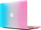 Mobigear Laptophoes geschikt voor Apple MacBook Pro 15 Inch (2012-2015) Hoes Hardshell Laptopcover MacBook Case | Mobigear Rainbow Matte - Blauw /Roze - Model A1398 | Blauw,roze