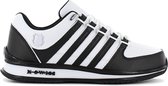 K-Swiss Rinzler - Heren Leer Sneakers Sportschoenen Schoenen Wit-Zwart 01235-944-M - Maat EU 45 UK 10.5