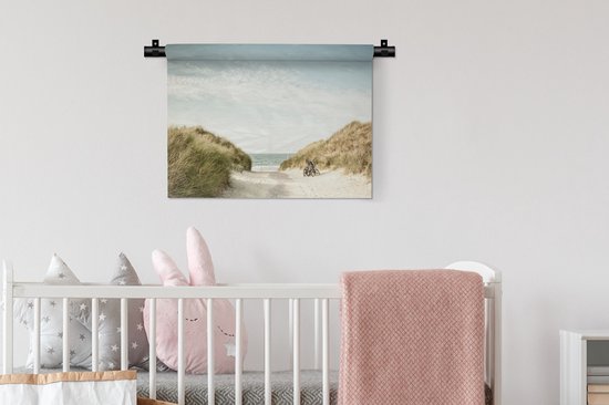 Tenture murale - Tissu mural - Plage - Dune - Ciel - 60x45 cm - Tapisserie murale