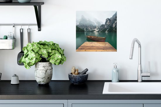 Affiche Brume - Neige - Berg - Bateau - 30x30 cm