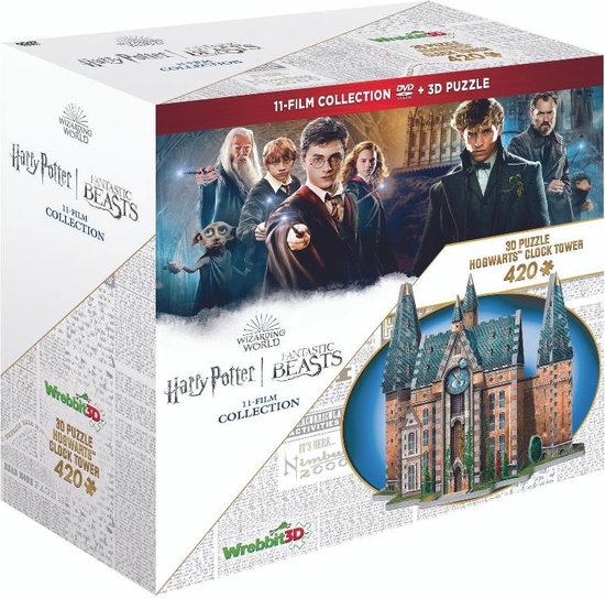 Harry Potter - 1 - 7.2 Collection + Fantastic Beasts 1 - 3 + Wrebbit 3D Puzzel Clocktower (DVD)