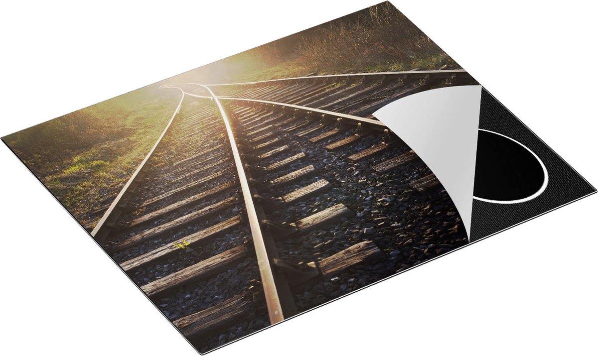 Chefcare Inductie Beschermer Twee Kruisende Rails Spoorwegen - 65x50 cm - Afdekplaat Inductie - Kookplaat Beschermer - Inductie Mat