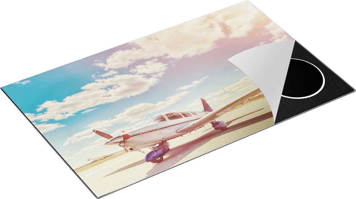 Chefcare Inductie Beschermer Gelande Vliegtuig op de Luchthaven - 85x52 cm - Afdekplaat Inductie - Kookplaat Beschermer - Inductie Mat