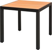 vidaXL Table de jardin 80x80x74 cm aluminium et marron HKC