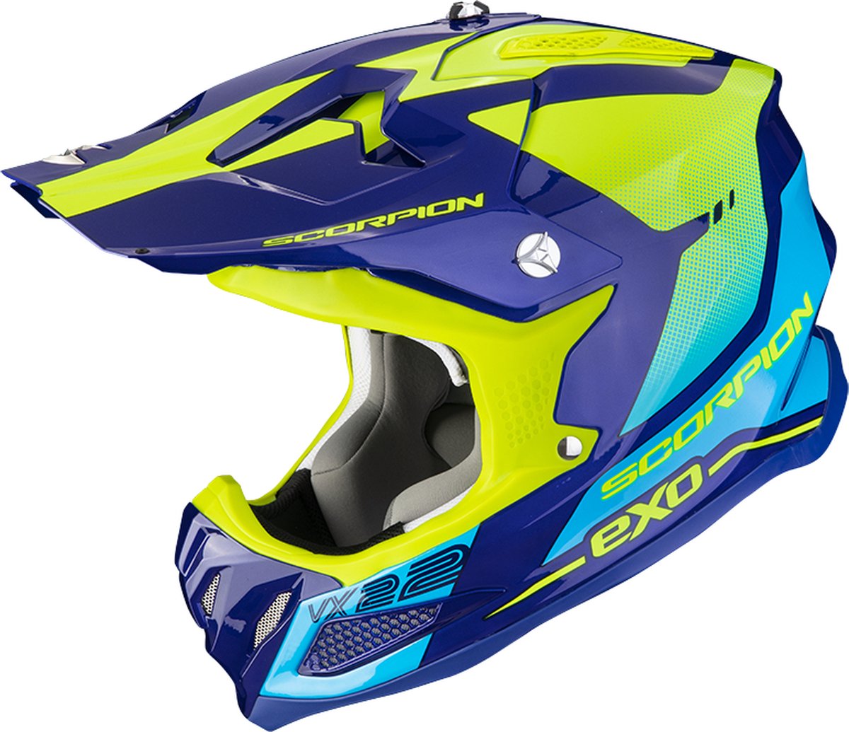 Scorpion VX-22 Air Attis Blue-Neon Yellow XL