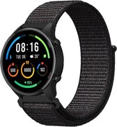 Strap-it Smartwatch bandje nylon - geschikt voor Xiaomi Mi Watch / Xiaomi Watch S1 / Watch S1 Pro / Watch 2 Pro - Active - zwart
