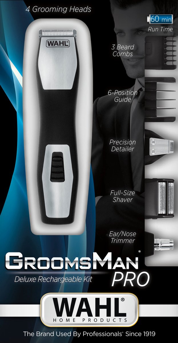 Wahl GroomsMan Pro - baardtrimmer - Zwart thumbnail 6
