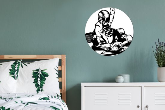 Une illustration d'une assiette en plastique Happy Carter Wall Circle ⌀ 60 cm - impression photo sur cercle mural / cercle vivant (décoration murale)