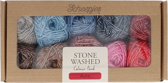Scheepjes Stone Washed colour pack 10x25g - Aura