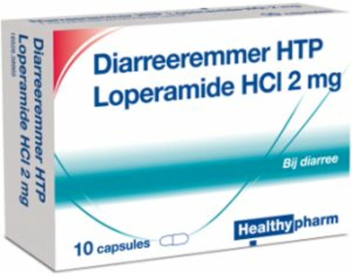 Goedkoopste Healthypharm Diarreeremmer HTP Loperamide HCI 2mg - 1 x 10 capsules