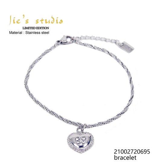 Aloha Armband padel cadeau-idee heren dames verstelbaar koord staal, Eén maat, Roestvrij staal, Zonder steen