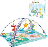 MM Brands Babygym - Speelgym - Baby Speelmat - Speelkleed voor Baby's en Peuters - inclusief Buikkussentje - vanaf 0 maanden - 90 x 70 x 50 cm