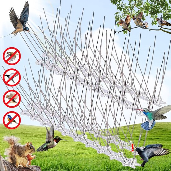 Anti Bird Spikes Rvs 4 Stuks Duiven Kraaien Meeuwen Afschrikken De anti-bird-spikes-rvs-4-stuks-duiven-kraaien-meeuwen-afschrikken-de