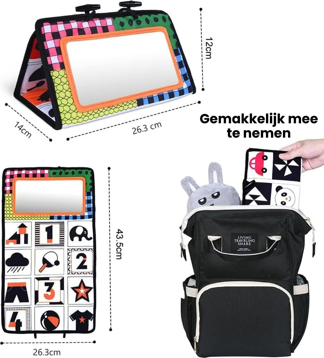Boncy® Knisperboekje Baby - Speelgoed Tummy Time - Buikligtrainer - Montessori Boekjes eerste jaar 0 1 2 - Boek 6 maanden - Babyboek buggyboekje - Babyspeelgoed - Box Activiteitenboek — afbeelding 11