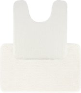 Tendance Badkamer Matten set Aquarius - wit - toilet en bad mat - hoogpolig - microfiber