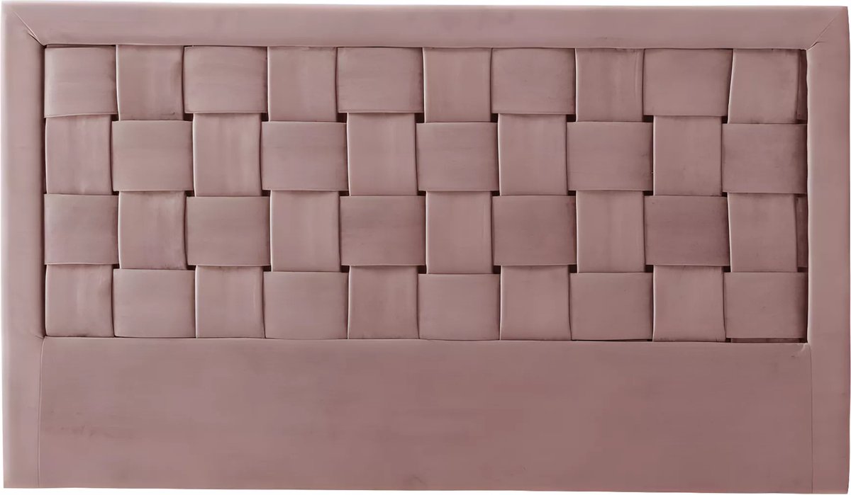 Vente-unique Hoofdeinde JENNA - Fluweel - 160cm - Oud roze