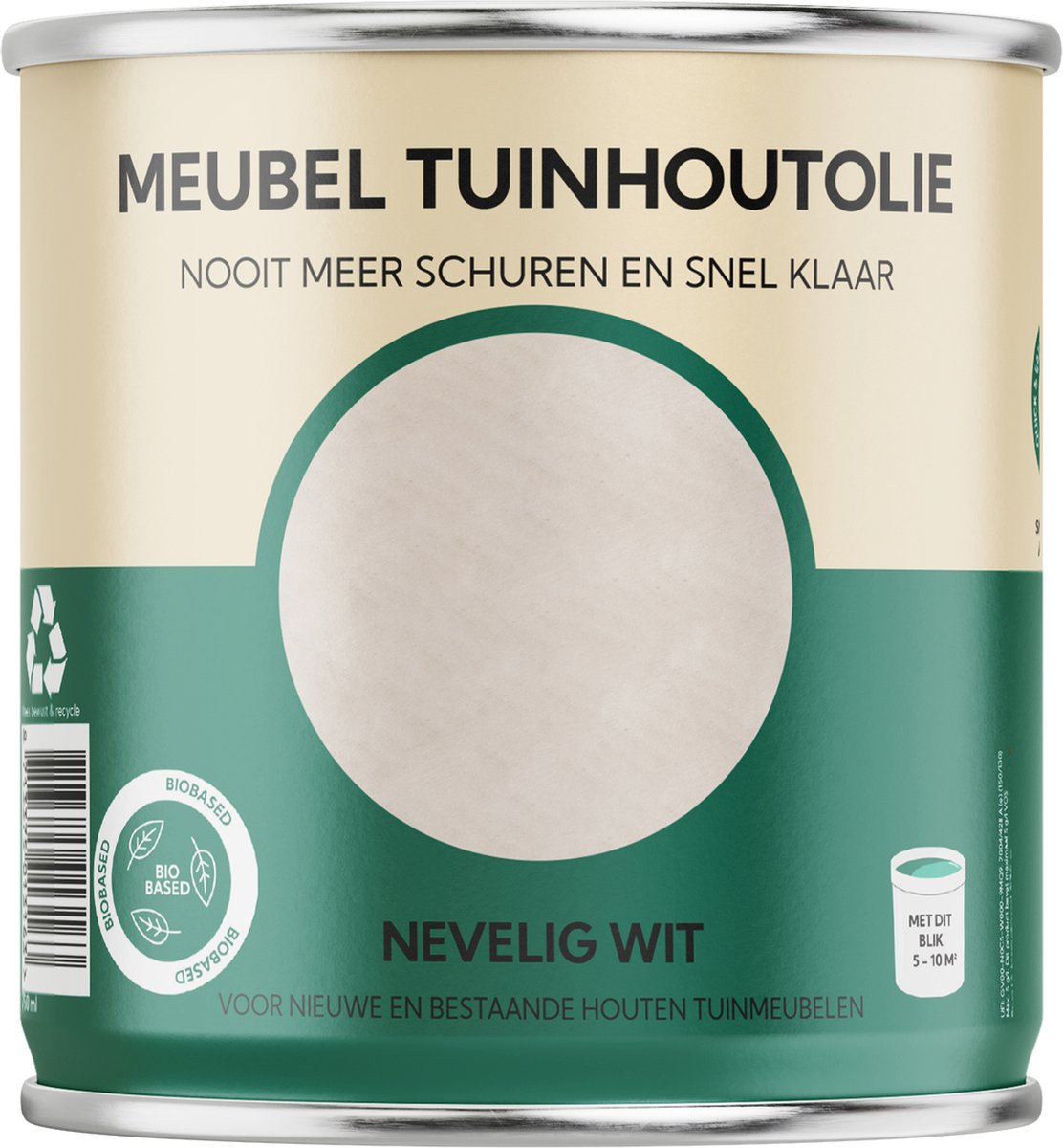 Meubel Tuinhoutolie - nevelig wit - teak olie - biobased - 750 ml
