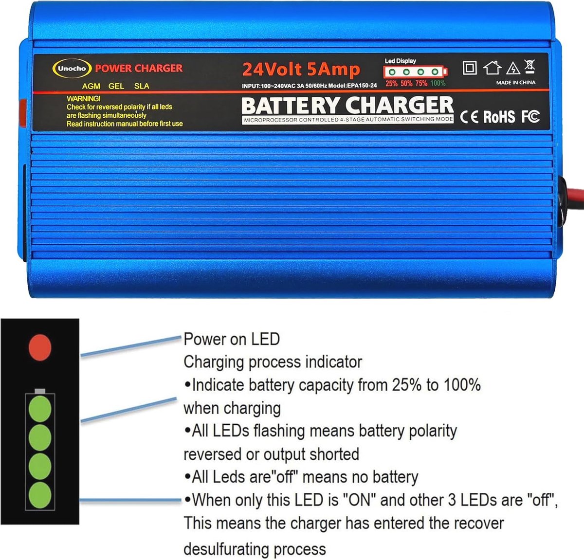 TranzX 24V Lader - Efficiënt en Betrouwbaar Opladen voor uw E-Bike