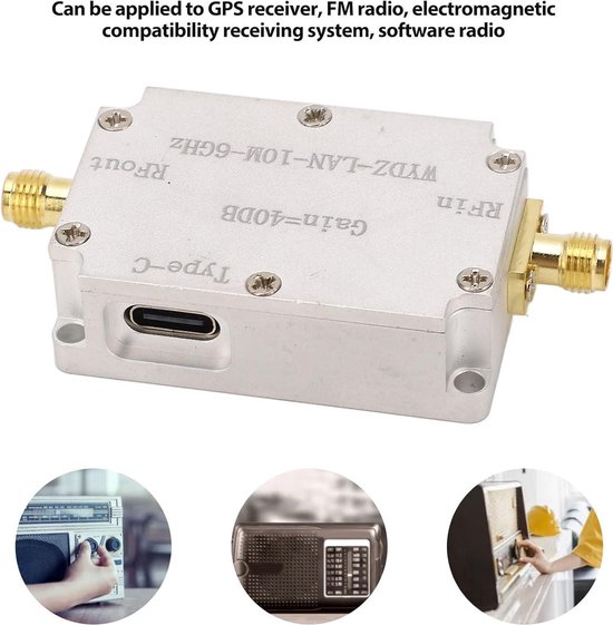 SSB LNA-5000 breedband voorversterker 5GHz met microstrip N-mount