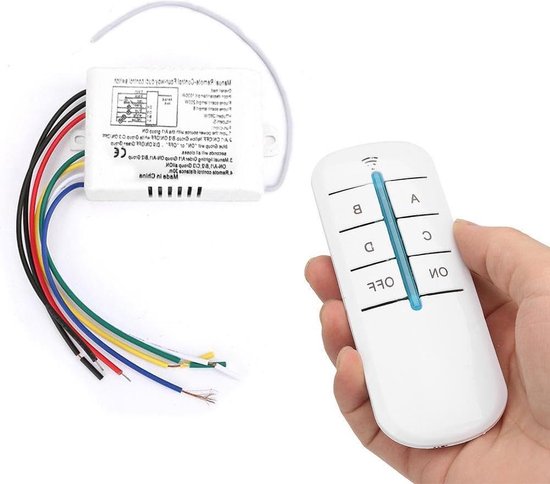 Betrouwbare 220V Afstandsbediening Schakelaar – Draadloze Muurontvanger Met Zender, Bereik 15 M, Voor Verlichting En LED, Geen Intelligente Apparaten
