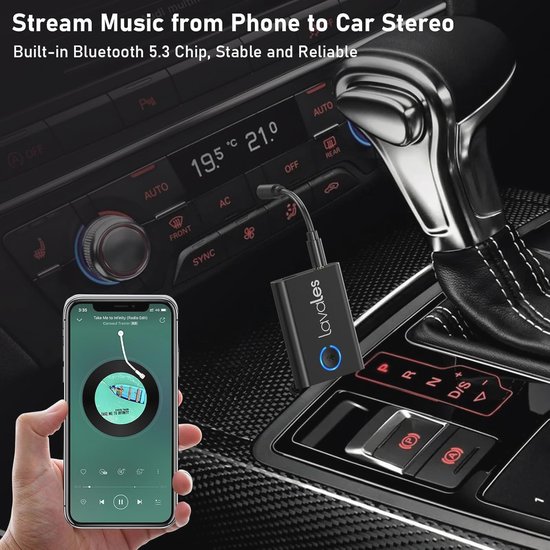 Bluetooth 5.3 Adapter voor TV en Vliegtuig - 2-in-1 Audio Zender Ontvanger met 3,5 mm Jack - Splitter voor Hoofdtelefoons, Speakers, Gym en Tablets van Zenwire — afbeelding 4