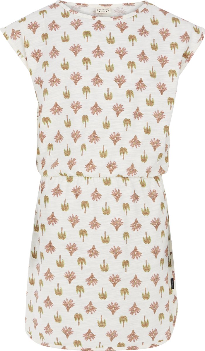 Protest Prtshanti Jr – Jurk Meisjes – Kort – Tailleband elastiek 101 Canvas Offwhite