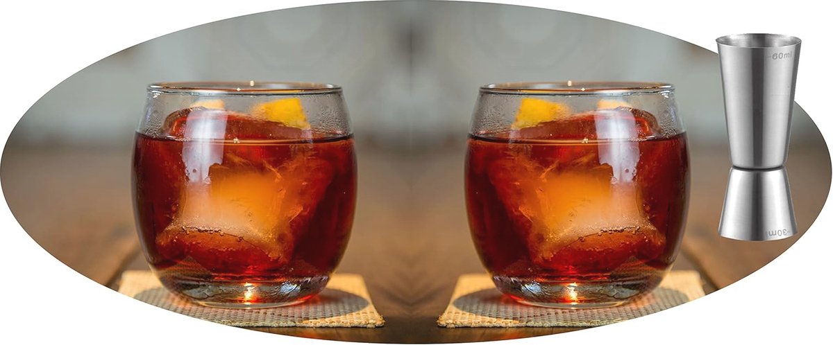 3-delige Cocktailset voor Negroni met Double Jigger - Perfect voor Cocktails en Aperitieven