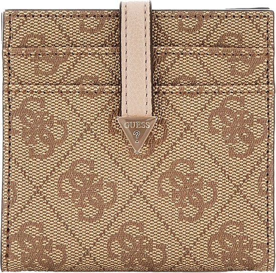 Tarjetero GUESS Laurel II Para Mujer - Black, Con 6 Ranuras Para Tarjetas Y 2 Exteriores, Herrajes Dorados