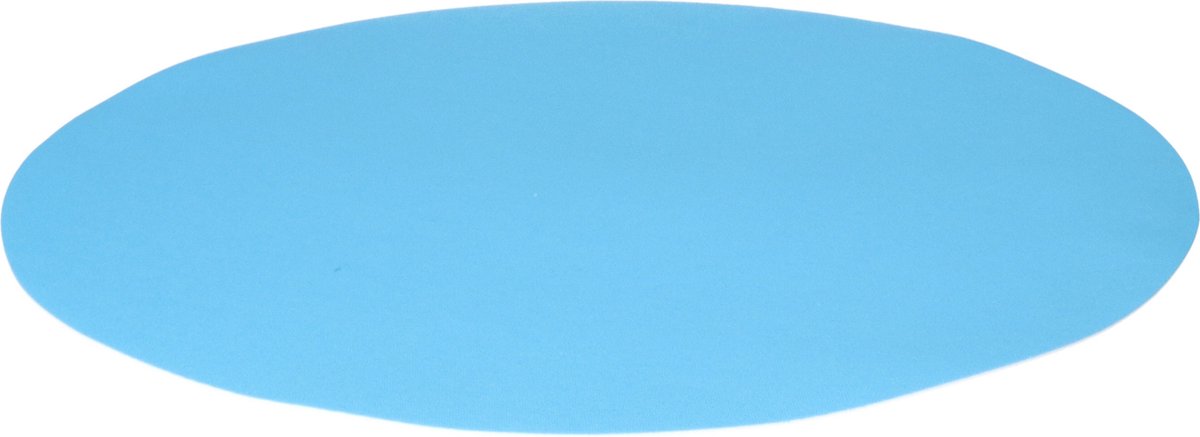 Wicotex Placemats Uni - turquoise - rond 38 cm - anti slip laag - Teflon coating toplaag