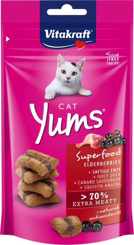 Vitakraft Cat Yums Superfood Vlierbes 40 g