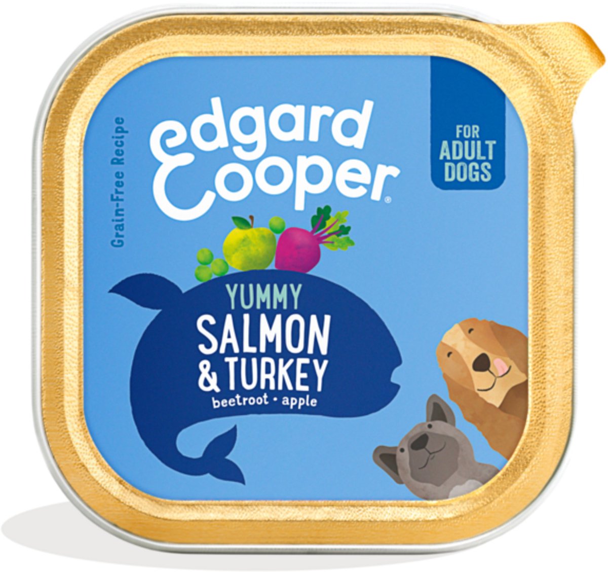 Bol.com Edgard & Cooper Kuipje Salmon Turkey Adult - Hondenvoer - Zalm Kalkoen 150 g aanbieding