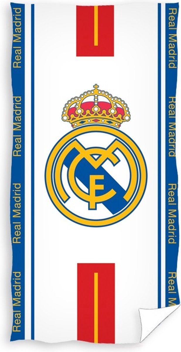 Real Madrid Strandlaken, Logo - 70 x 140 cm - Katoen