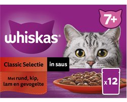 Whiskas Multipack Senior Classic Selectie in Saus 12 x 85 gr