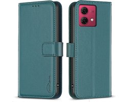 BINFEN Hoesje - Geschikt voor Motorola Moto G84 Hoesje - BINFEN Color Book Case - Groen