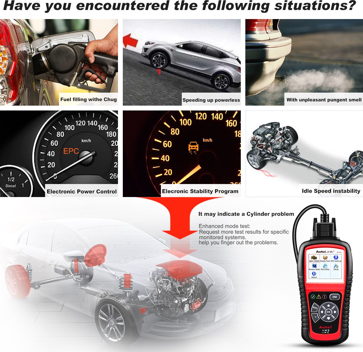 Autel Autolink AL519 scanner - OBD2 diagnose - levenslang gratis update thumbnail 3