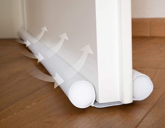 Equivera Tochtstrip set van 2 [zwart - wit], wit | bol