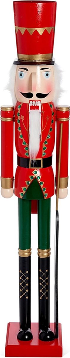 Reuze Kerst Notenkraker Soldaat Decoratie 120cm/4ft Levensgroot Handgemaakt Houten Kerst Ornament met Bewegende Onderdelen