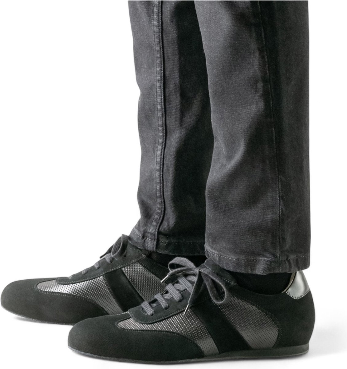 Werner Kern 28061 Bari herendansschoenen met sportief design en uitneembaar voetbed – zwart leer en suede - Werner Kern - Zwart - 46