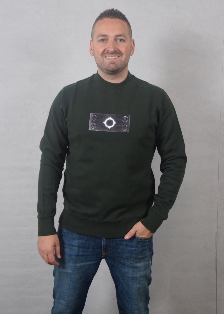 Ma.Strum Trompe Loeil Crew Neck Badge Sweat