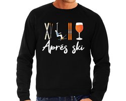Bellatio Decorations Apres ski sweater - voor heren - Apres Ski - zwart - wintersport - snowboarden XXL