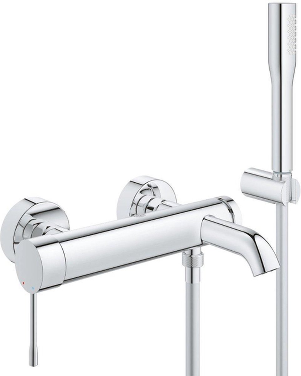 GROHE Essence Badkraan met omstel en koppelingen met douchegarnituur Chroom