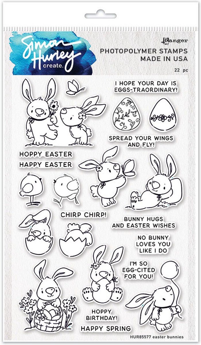 Ranger • Simon Hurley Create Photopolymer Stamps Easter Bunnies