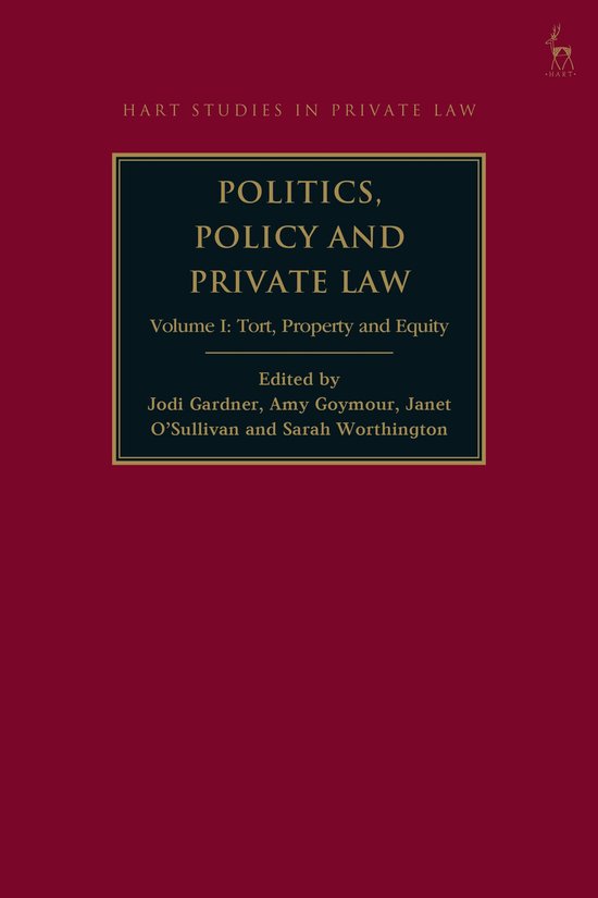 Hart Studies in Private Law- Politics, Policy and Private La ... - cover