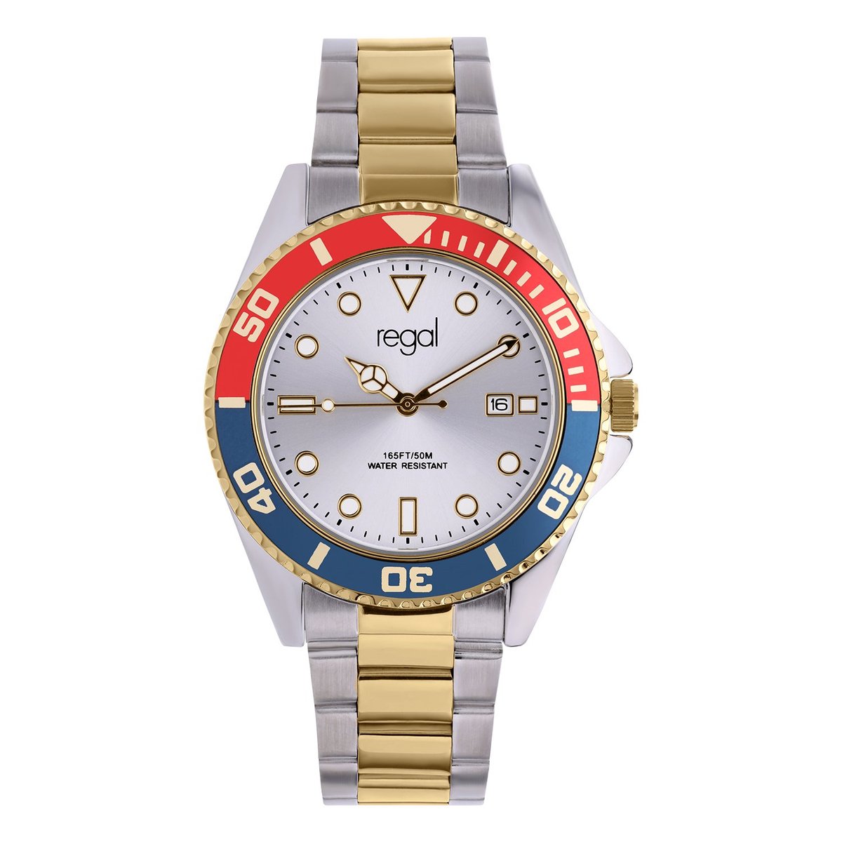Lucardi Heren Regal heren horloge goud met zwarte wijzeplaat - Horloge - Alloy - Goudkleurig - 40.60 mm
